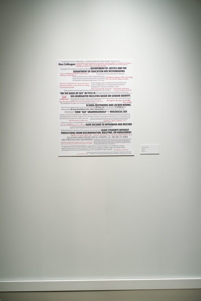 Letter, ​2017 by Karen Lomax